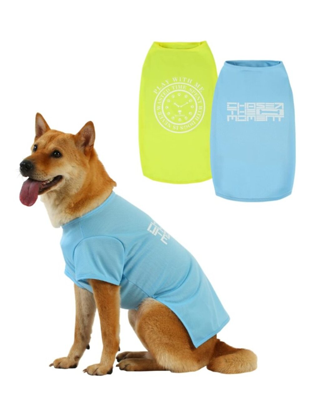 2 Pack Dog and Cat Shirt in Tech Fabric, Pet Clothes - Size: Large - 16-23 LBS.